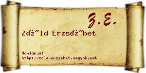 Zöld Erzsébet névjegykártya
