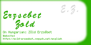 erzsebet zold business card