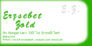 erzsebet zold business card